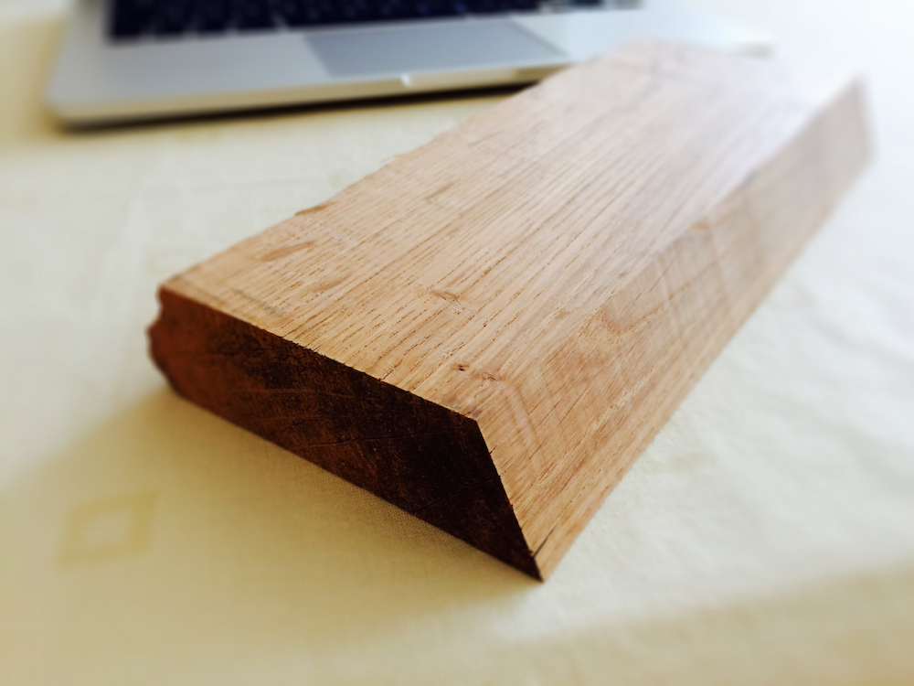Image of the rare-shaped timber after dressing